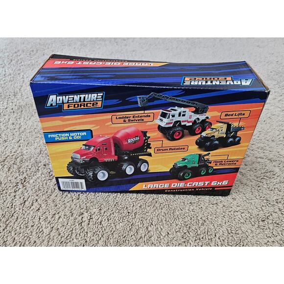 Adventure Force Vehicle Large Die Cast 6x6 Construction Truck Friction Motor - Picture 2 of 6